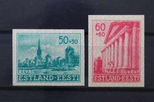 Estland, MiNr. 7 + 8 U a, postfrisch