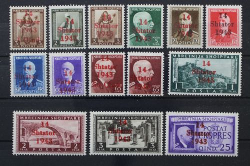 Albanien, MiNr. 1-14, postfrisch