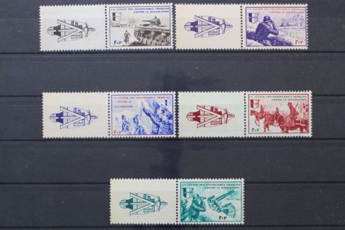 Frankreich, MiNr. VI - X links Zierfelder, postfrisch