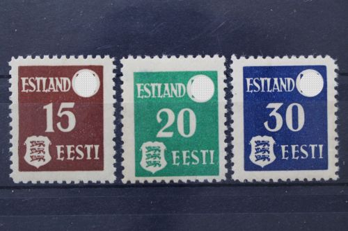 Estland, MiNr. 1-3 y, postfrisch, BPP Signatur