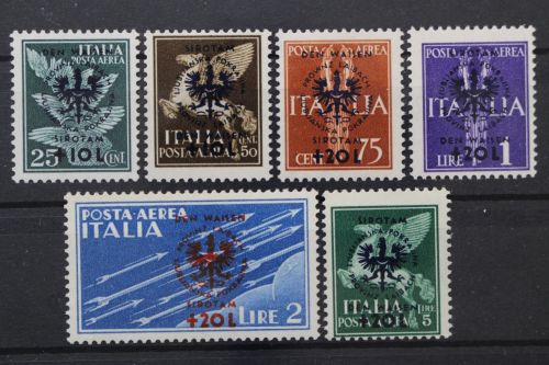 Laibach, MiNr. 33, 35 + 36 postfrisch, 34, 37 + 38 Falz