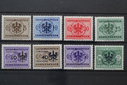 Laibach Portomarken, MiNr. 1-9, ohne 8, postfrisch