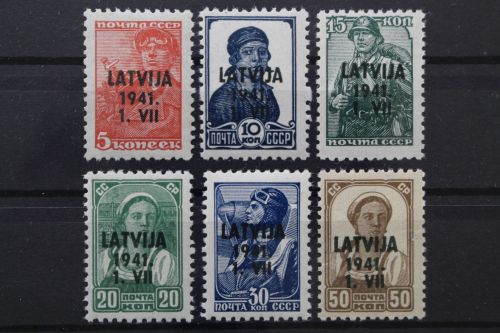 Lettland, MiNr. 1-6, postfrisch, BPP Signatur