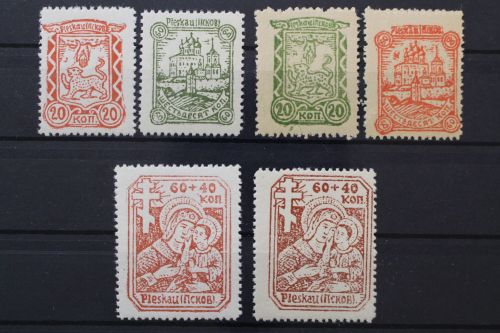 Russland, MiNr. 10-11 x, 12 x + y, 14-15 A, postfrisch