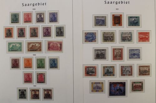 Saargebiet 1920-1934 ungebraucht nachgummiert