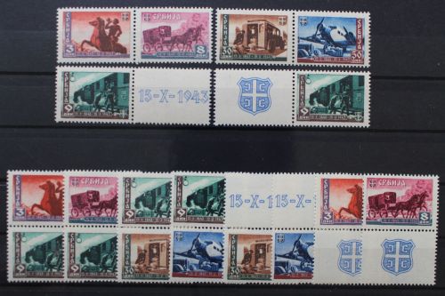 Serbien, MiNr. 94-98, 12 Zd-Kombinationen, postfrisch