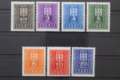Serbien Portomarken, MiNr. 16-22, postfrisch