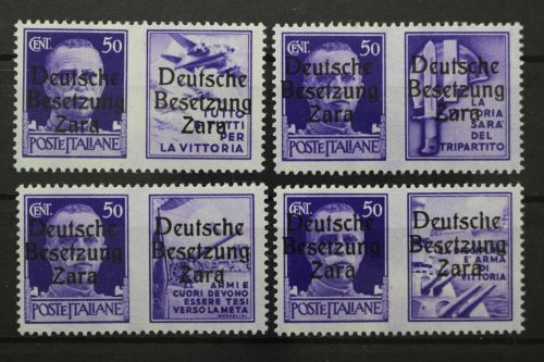 Zara, MiNr. 20 Propagandafeld 1-4, postfrisch