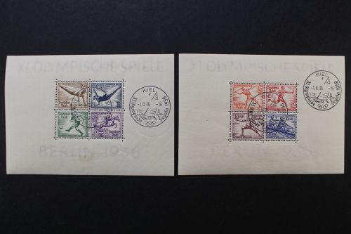 Deutsches Reich, MiNr. Block 5 + 6 z Kiel Segeln, ESST
