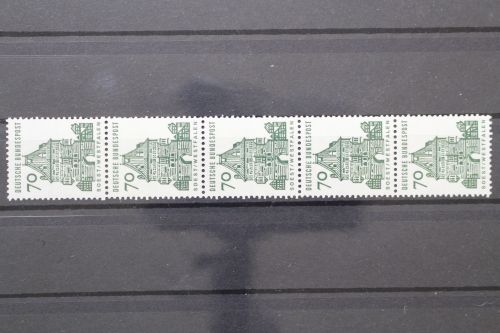 Deutschland (BRD), MiNr. 460 Fünferstreifen mit ZN 0010, postfrisch