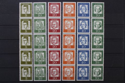 Deutsches Reich, MiNr. 347 y, 355 y, 358 a y Fünferstreifen mit ZN, postfrisch