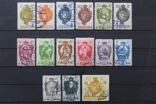 Liechtenstein, MiNr. 25-39, gestempelt