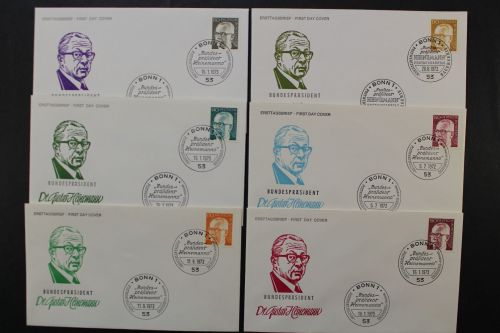 Deutschland (BRD), MiNr. 727-732, FDC