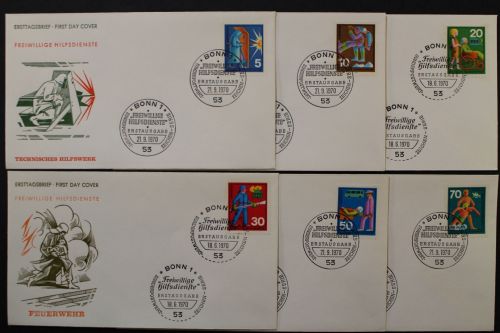 Deutschland (BRD), MiNr. 629-634, FDC