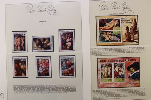 Motivsammlung "400. Geb. von Peter Paul Rubens" in 6 Vordruckalben
