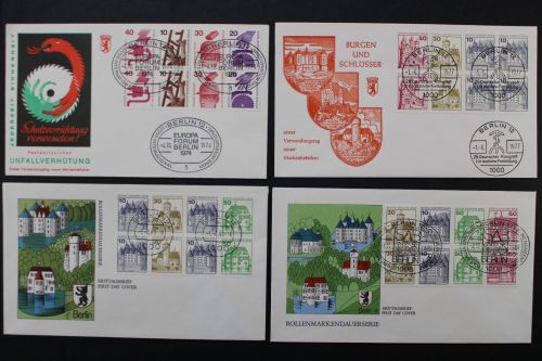 Berlin, MiNr. H-Blätter 17,18,19 + 20, FDC
