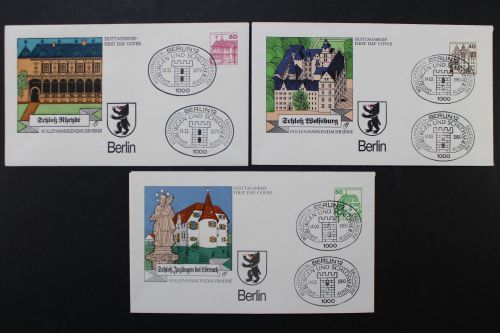 Berlin, MiNr. 611 A I + 614-615 A I, FDC