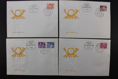 DDR, MiNr. 2588, 2602, 2633, 2649-2650, FDC