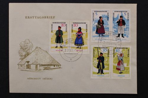 DDR, MiNr. 1075-1079, 3 Paare, FDC