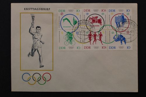 DDR, MiNr. 1039-1044 Sechserblock, FDC