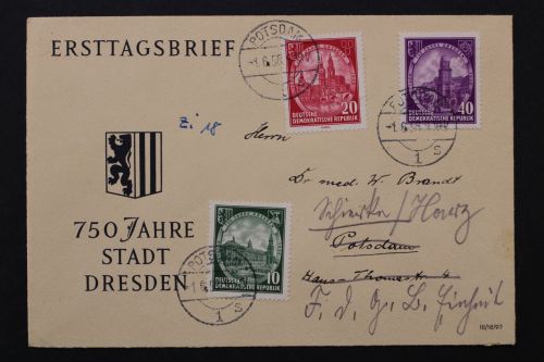 DDR, MiNr. 524-526, FDC