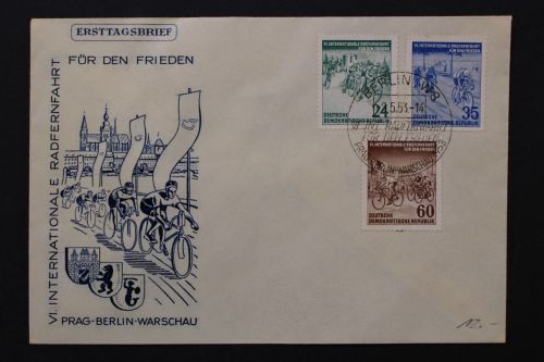 DDR, MiNr. 355-357, FDC