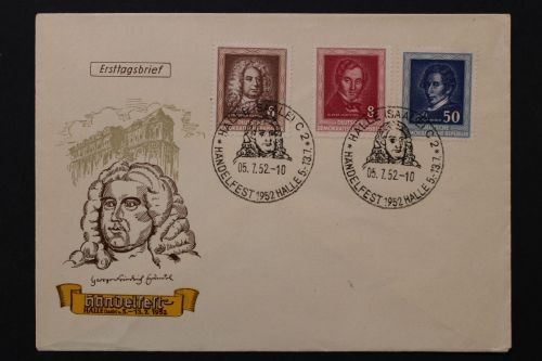 DDR, MiNr. 308-310, FDC