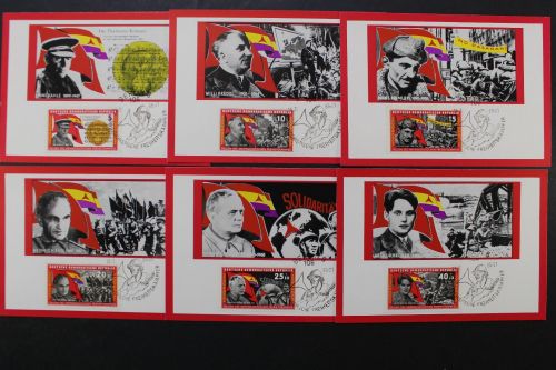 DDR, MiNr. 1196-1201, Maximumkarten
