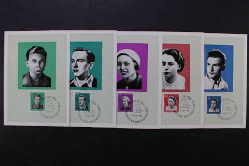 DDR, MiNr. 808-812, Maximumkarten