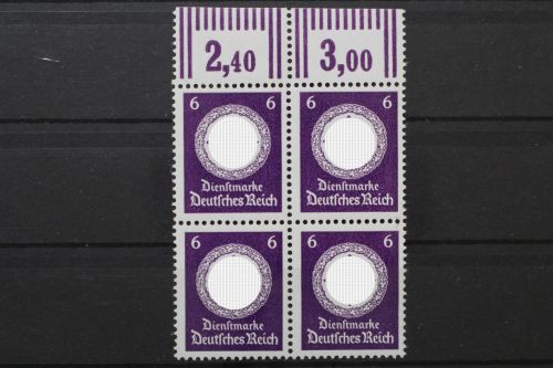 DR Dienst, MiNr. 169 b W, Viererblock, Oberrand 2,40 +3,00, postfrisch