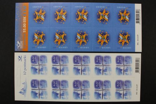 Estland, MiNr. 598-599, zwei Folienblätter, postfrisch