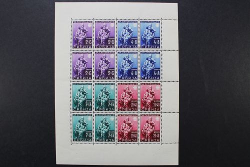 Serbien, MiNr. 82-85 Zd-Bogen, postfrisch