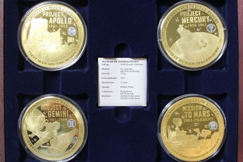 Reise zum Mond, dekorative Medaillensammlung