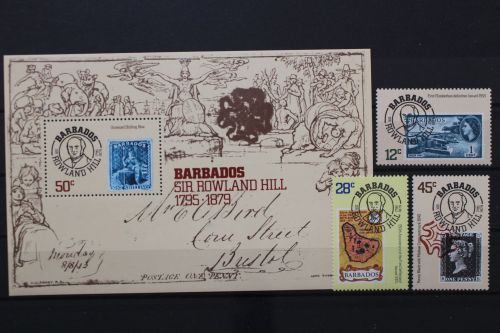 Barbados, MiNr. 460-462 + Block 12, postfrisch