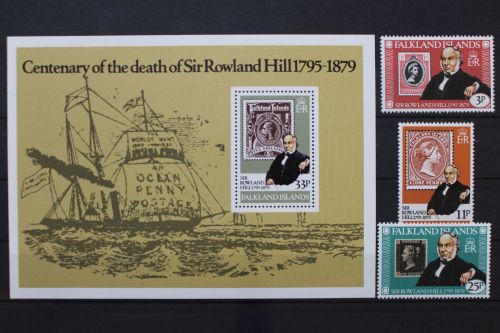 Falklandinseln, MiNr. 288-290 + Block 2, postfrisch