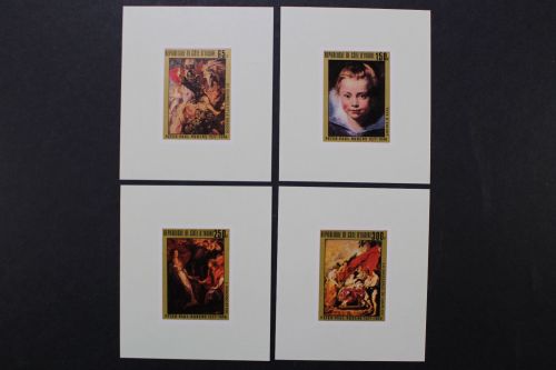 Elfenbeinküste, MiNr. 537-540 B, Einzelblöcke ungezähnt, postfrisch