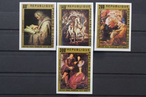 Kongo-Brazzaville, MiNr. 606-609 B, ungezähnt, postfrisch