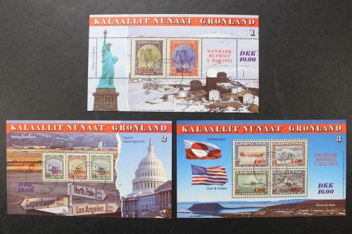 Grönland, MiNr. Block 6, 7 + 8, gestempelt