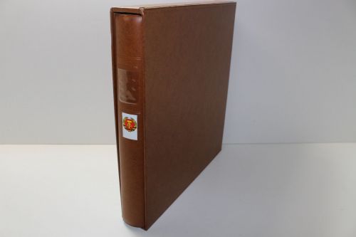 Lindner, brauner Ringbinder mit Kassette, 18-Ringmechanik