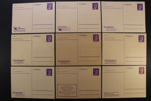 Deutsches Reich, MiNr. P 312 / 01-09, ungebraucht