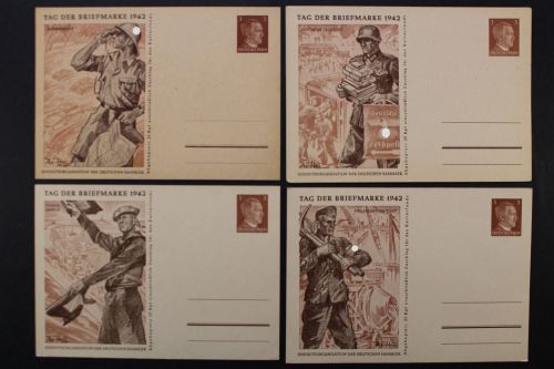 Deutsches Reich, MiNr. P 308 / 01-04, ungebraucht