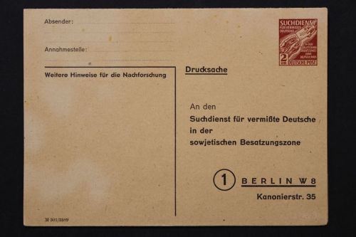 Sowjetische Zone, MiNr. SDP 1 B, ungebraucht