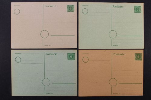 Sowjetische Zone, MiNr. P 6 a-d, ungebraucht