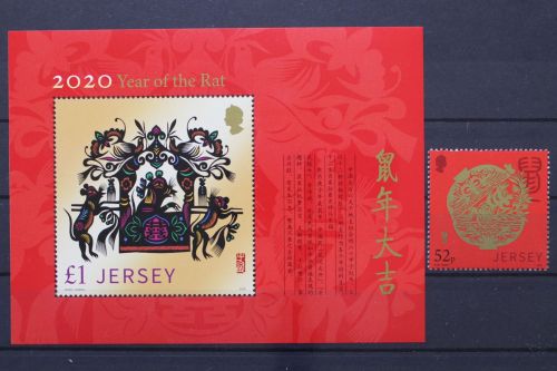 Jersey, MiNr. 2368 + Block 195, postfrisch