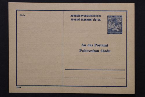 Böhmen & Mähren, MiNr. AV 1 a, ungebraucht