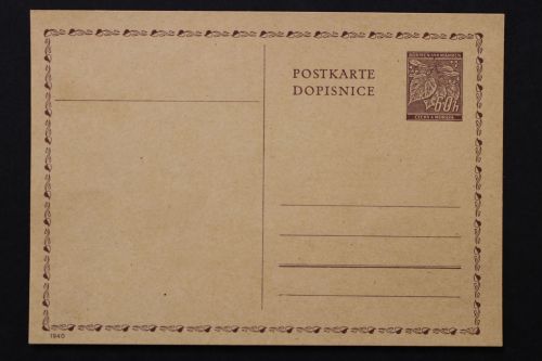 Böhmen & Mähren, MiNr. P 9/01, ungebraucht