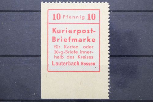 Lauterbach, MiNr. 1 Unterrand, postfrisch