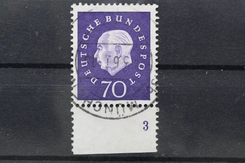 Deutschland (BRD), MiNr. 306 Unterrand mit Formnummer 3, gestempelt