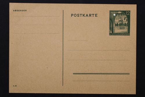 Generalgouvernement, MiNr. P 10, ungebraucht