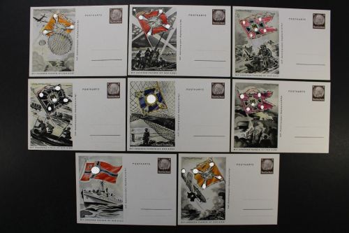 Lothringen, MiNr. P 5/01-08, ungebraucht